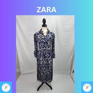 ZARA "THE EMILIE DRESS" NWT - Elegant Paisley print pockets button up and belt